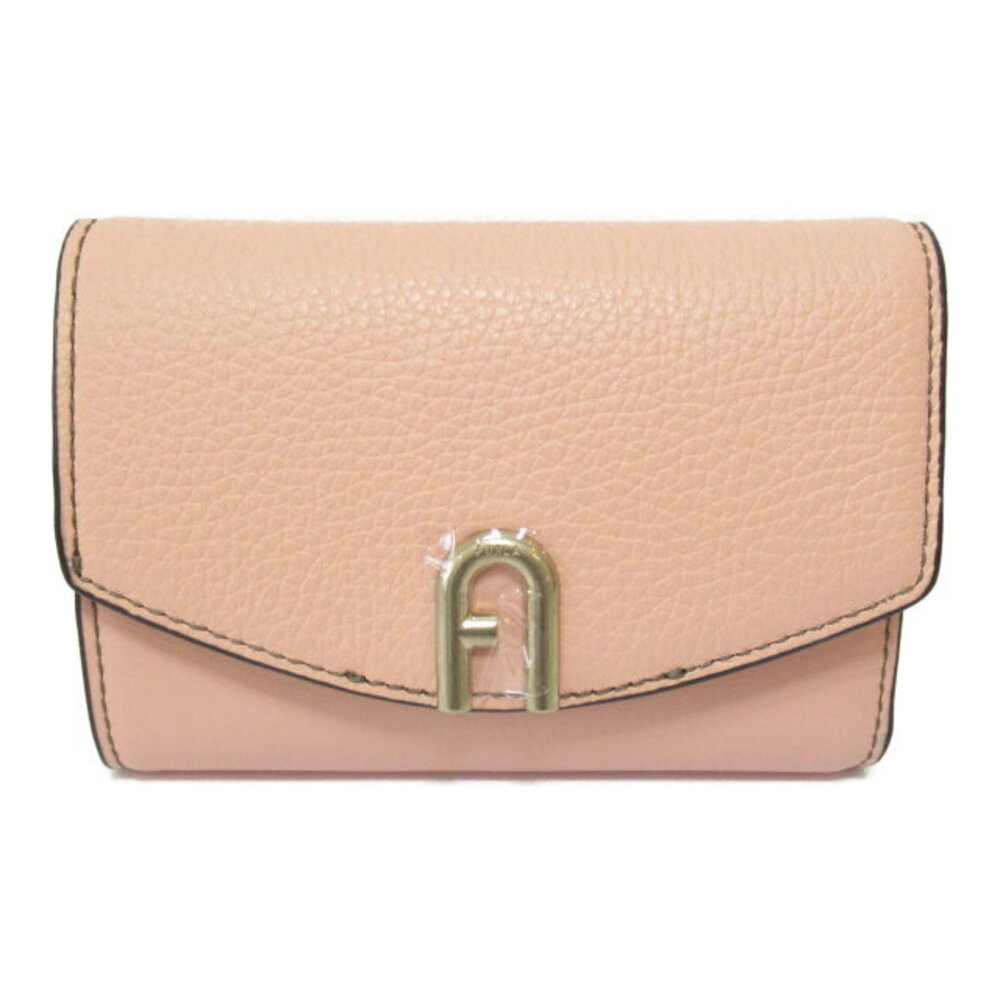 Furla Tri Fold Wallet Leather Pink Pesca